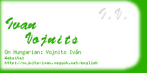 ivan vojnits business card